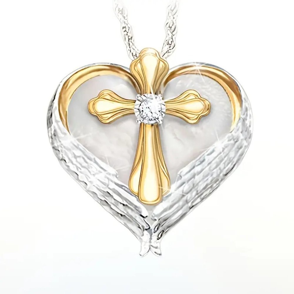 Brand New  Princess  Luxurious Commemorative Angel Wings Cross